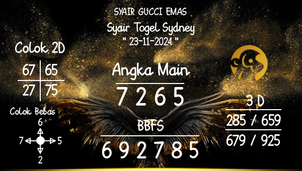 SYAIR GUCCI EMAS - Syair Togel Sydney