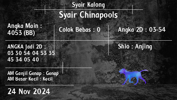 Syair Kalong - Syair Chinapools