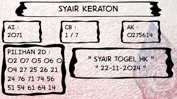 Syair Keraton - Syair Togel HK