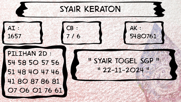 Syair Keraton - Syair Togel SGP