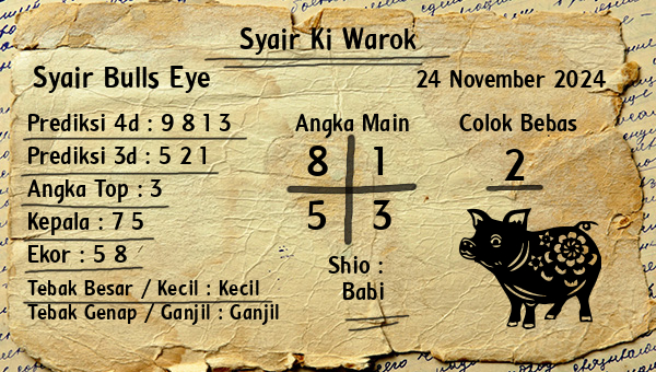 Syair Ki Warok - Syair Bulls Eye