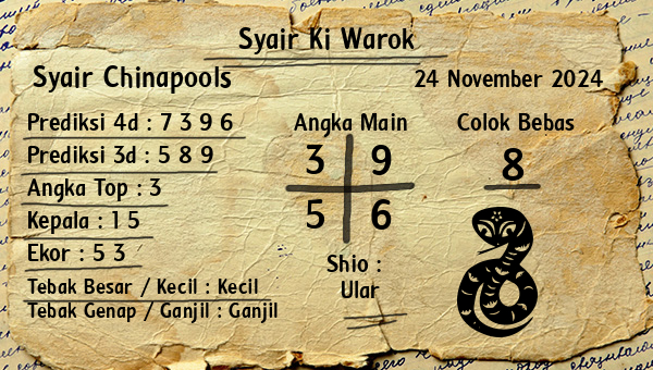 Syair Ki Warok - Syair Chinapools