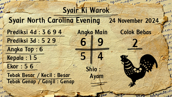 Syair Ki Warok - Syair North Carolina Evening