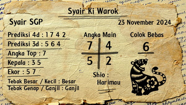 Syair Ki Warok - Syair SGP