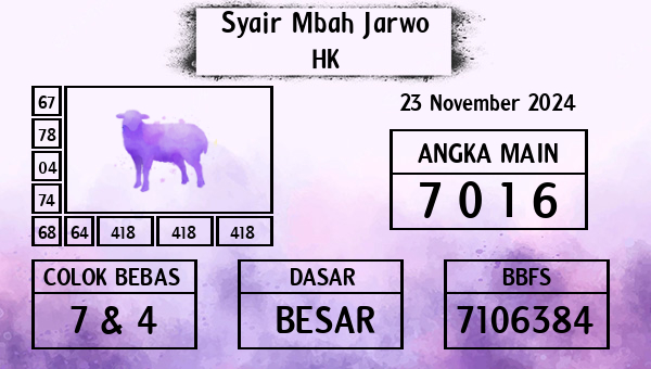 Syair Mbah Jarwo - HK