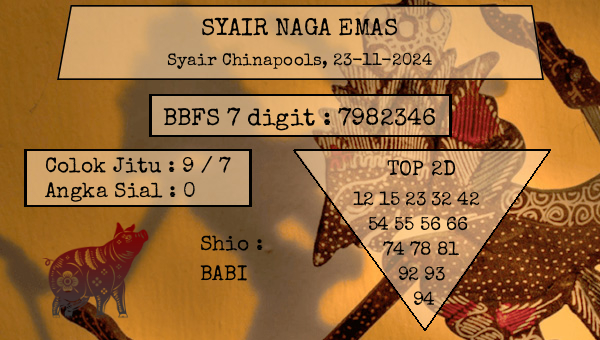 SYAIR NAGA EMAS - Syair Chinapools