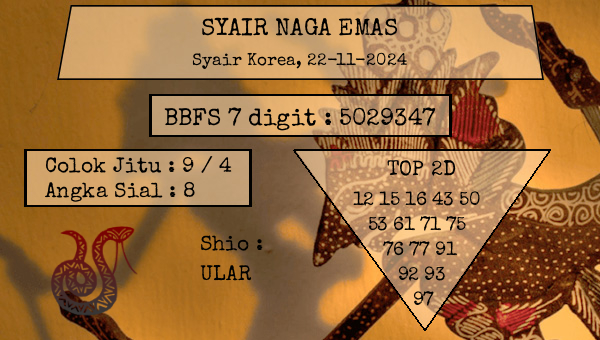 SYAIR NAGA EMAS - Syair Korea