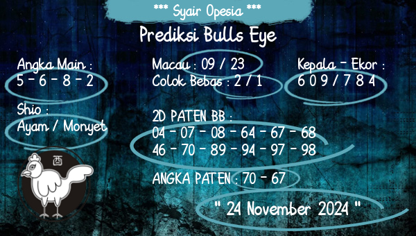 Syair Opesia - Prediksi Bulls Eye