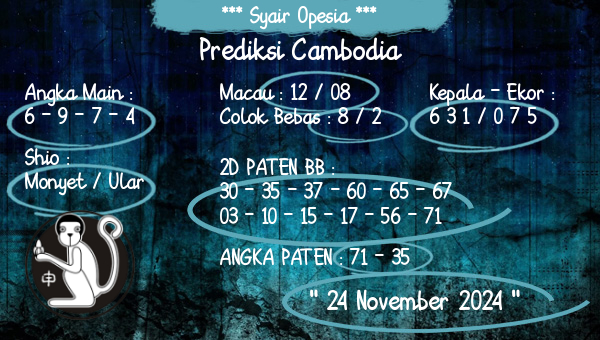 Syair Opesia - Prediksi Cambodia