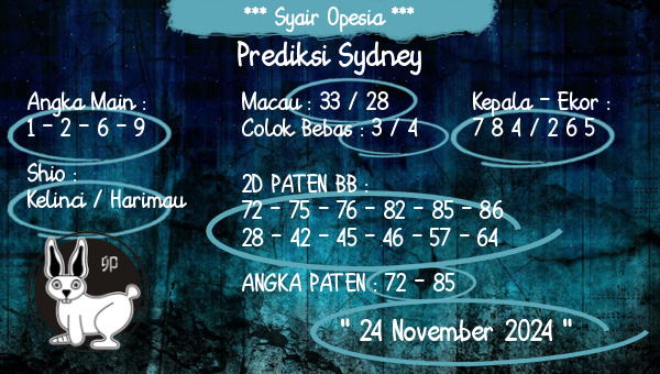 Syair Opesia - Prediksi Sydney