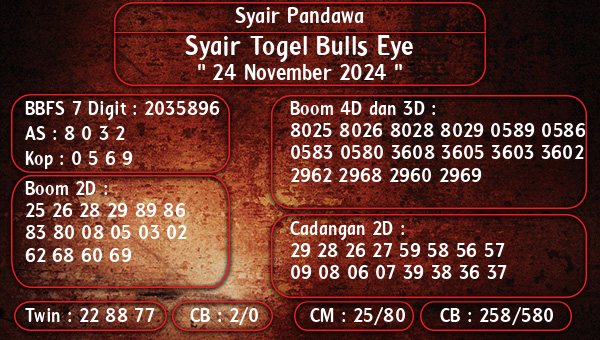 Syair Pandawa - Syair Togel Bulls Eye