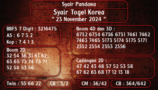 Syair Pandawa - Syair Togel Korea