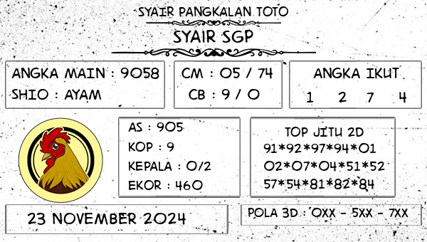 SYAIR PANGKALAN TOTO - Syair SGP