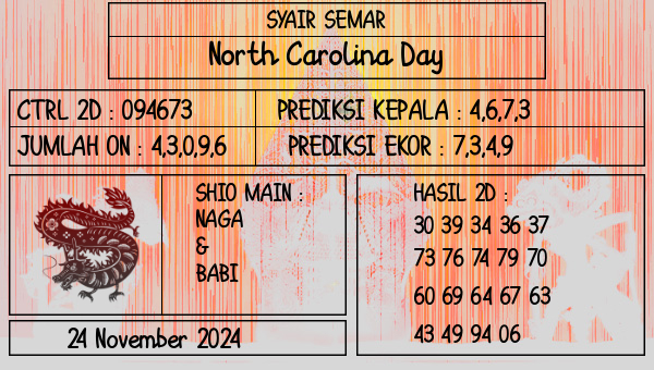 SYAIR SEMAR - North Carolina Day