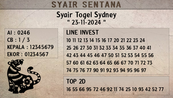  - Syair Togel Sydney